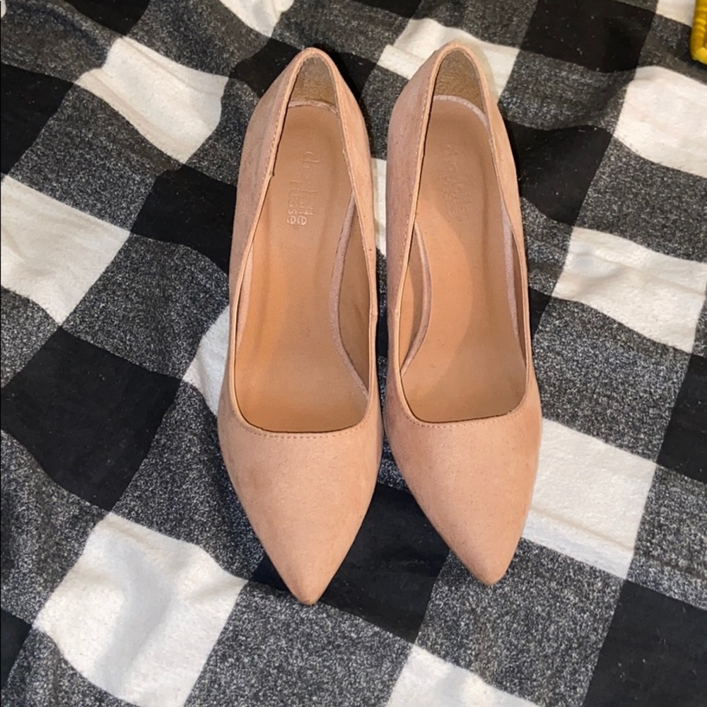 Blush pump heels